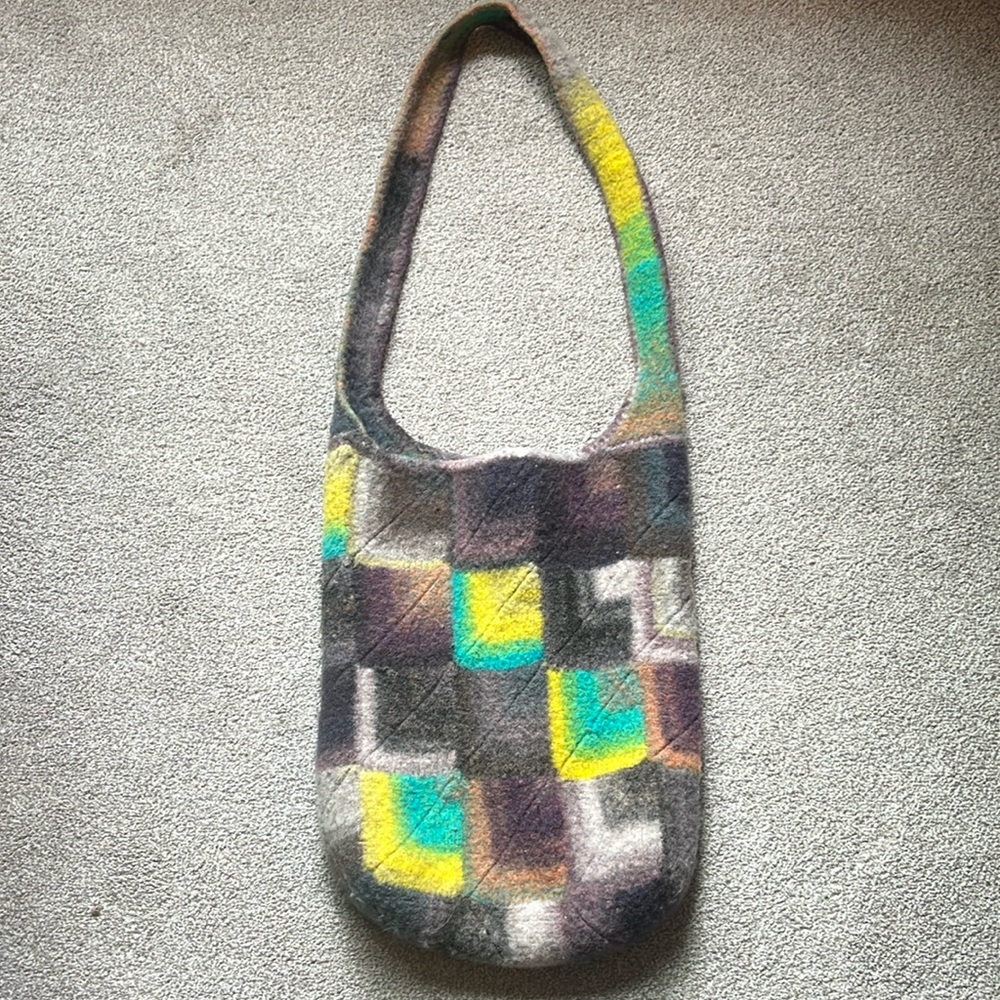 Large wool tote bag